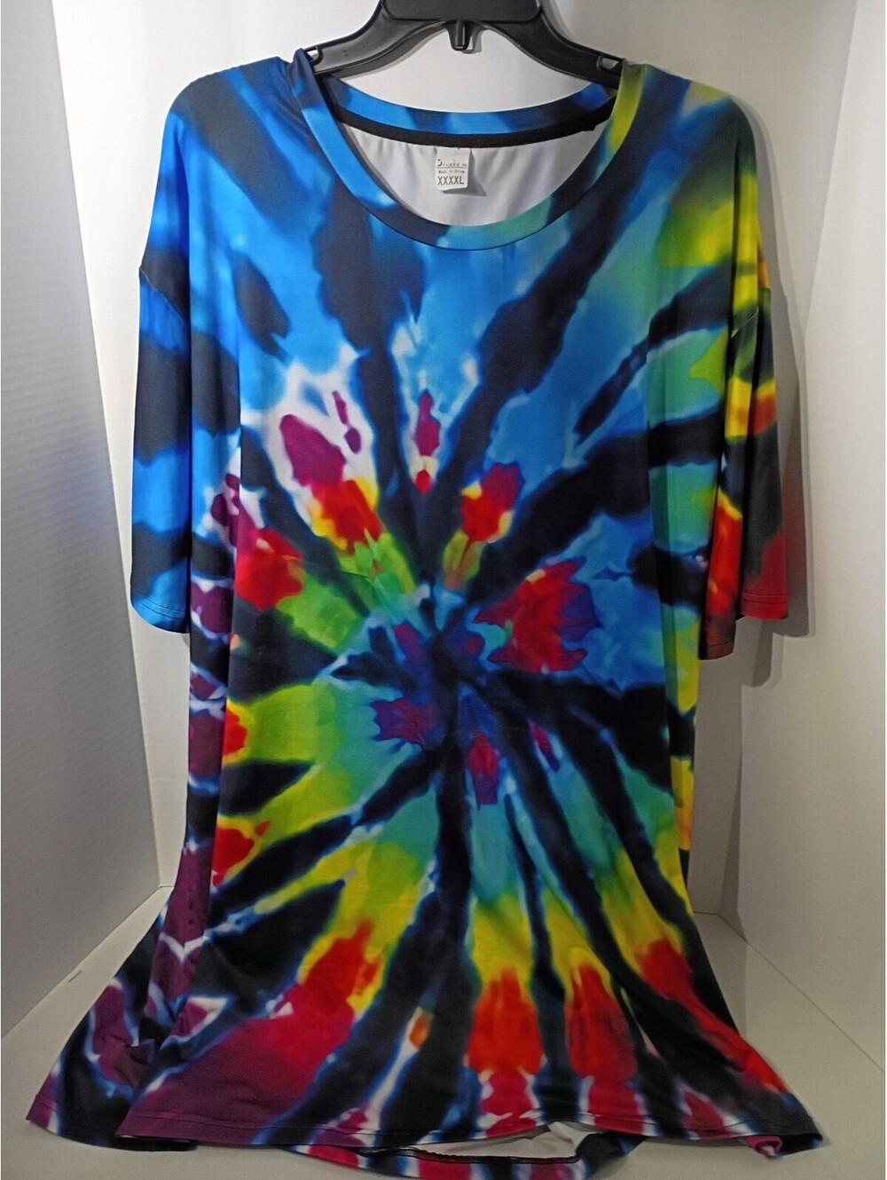 Large Size Men's Tie-Dyed Shirt